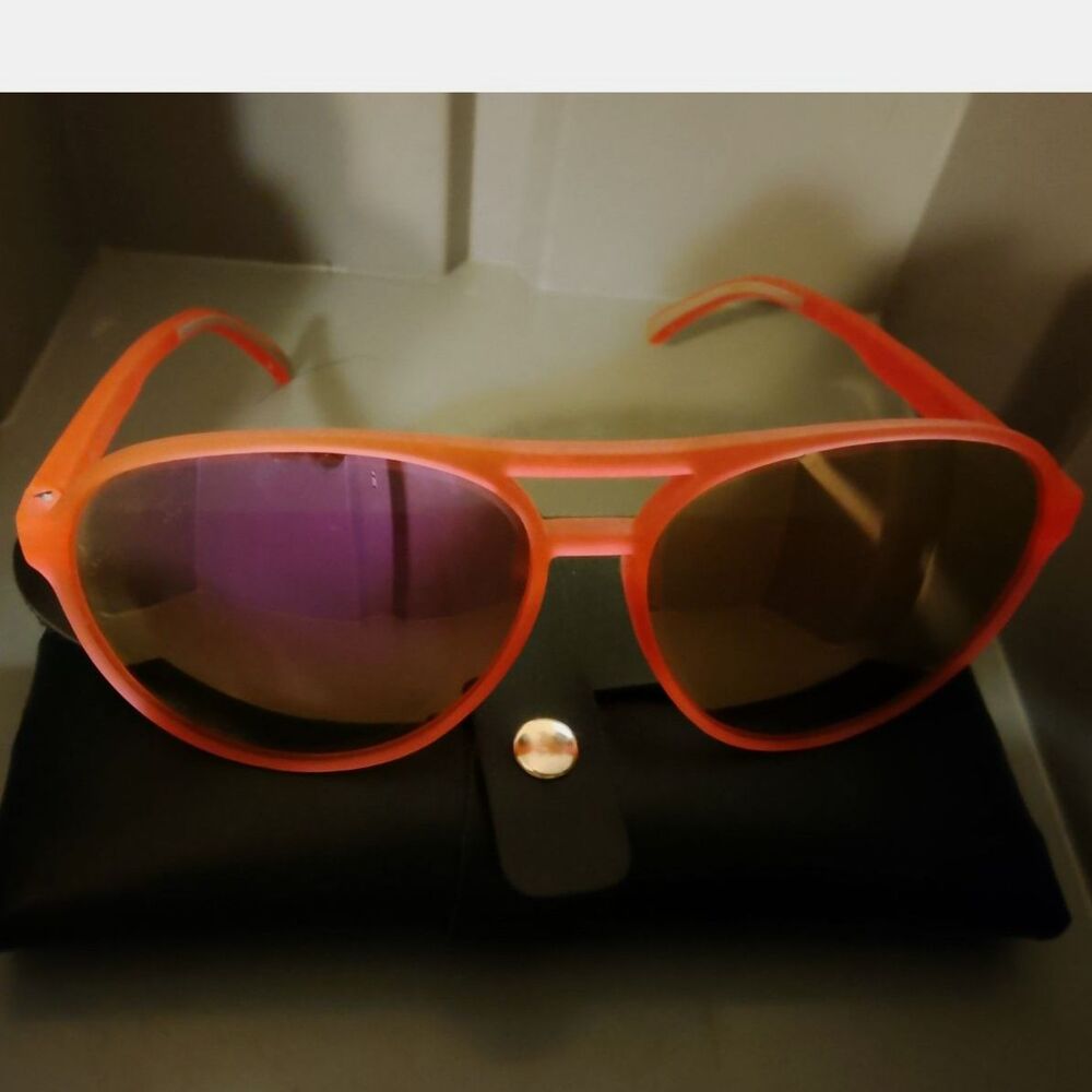 Unbranded Women's Orange and Purple Sunglasses - Picture 2 of 9